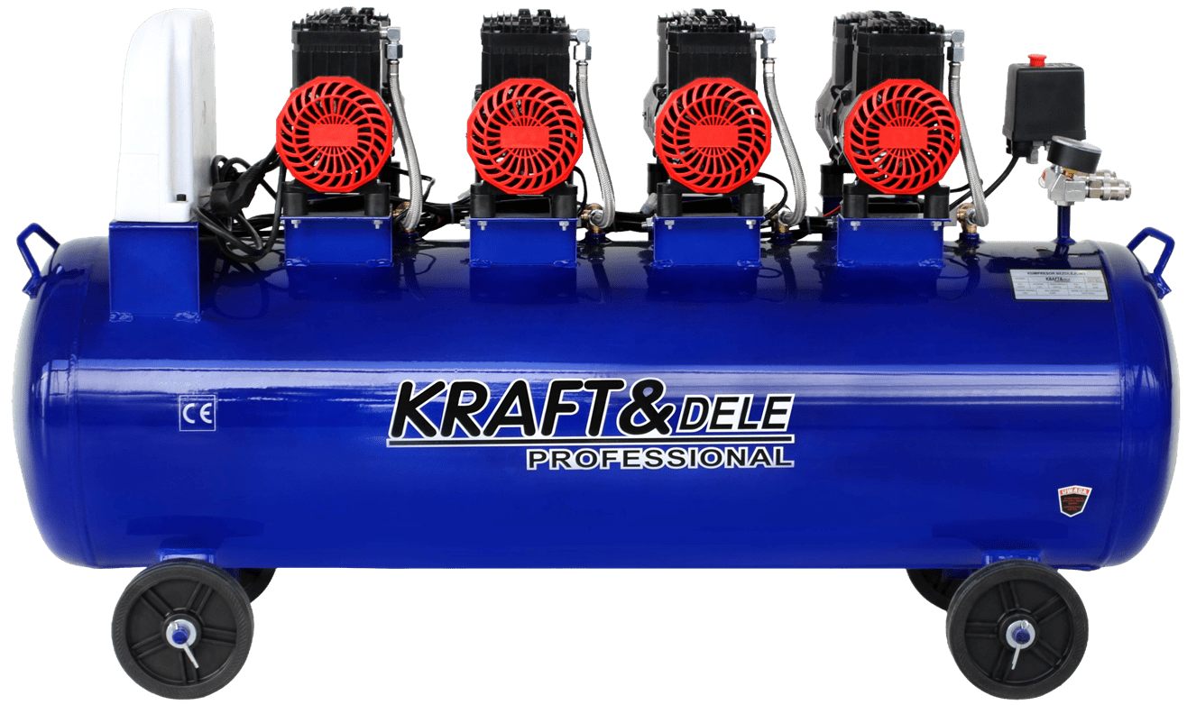 KRAFT&DELE Bezolejový kompresor 120 l, 7000 W, 910 l/min KD4095
