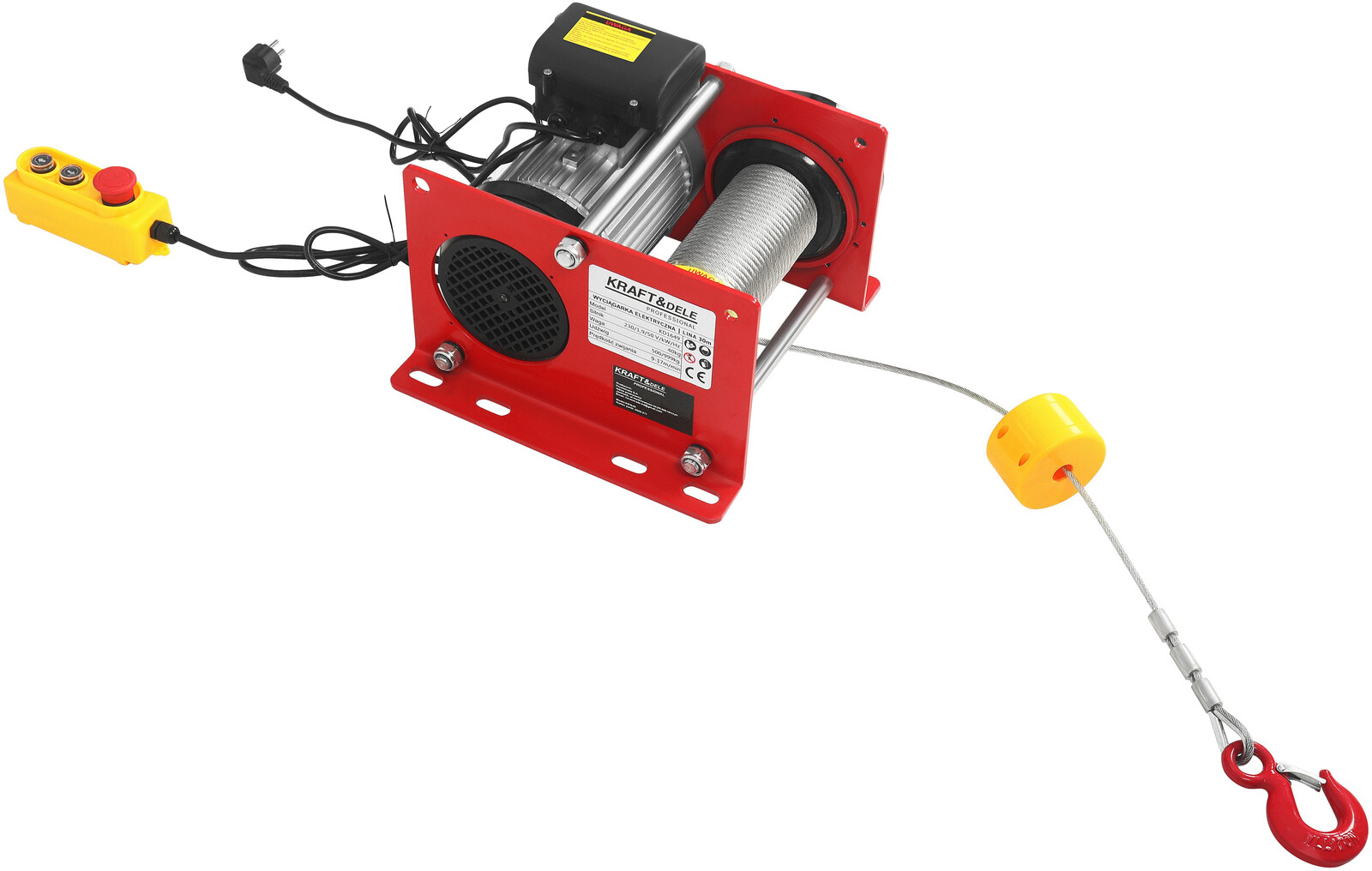 KRAFT&DELE Elektrický stavební naviják 30 m, 500/999 kg KD1649