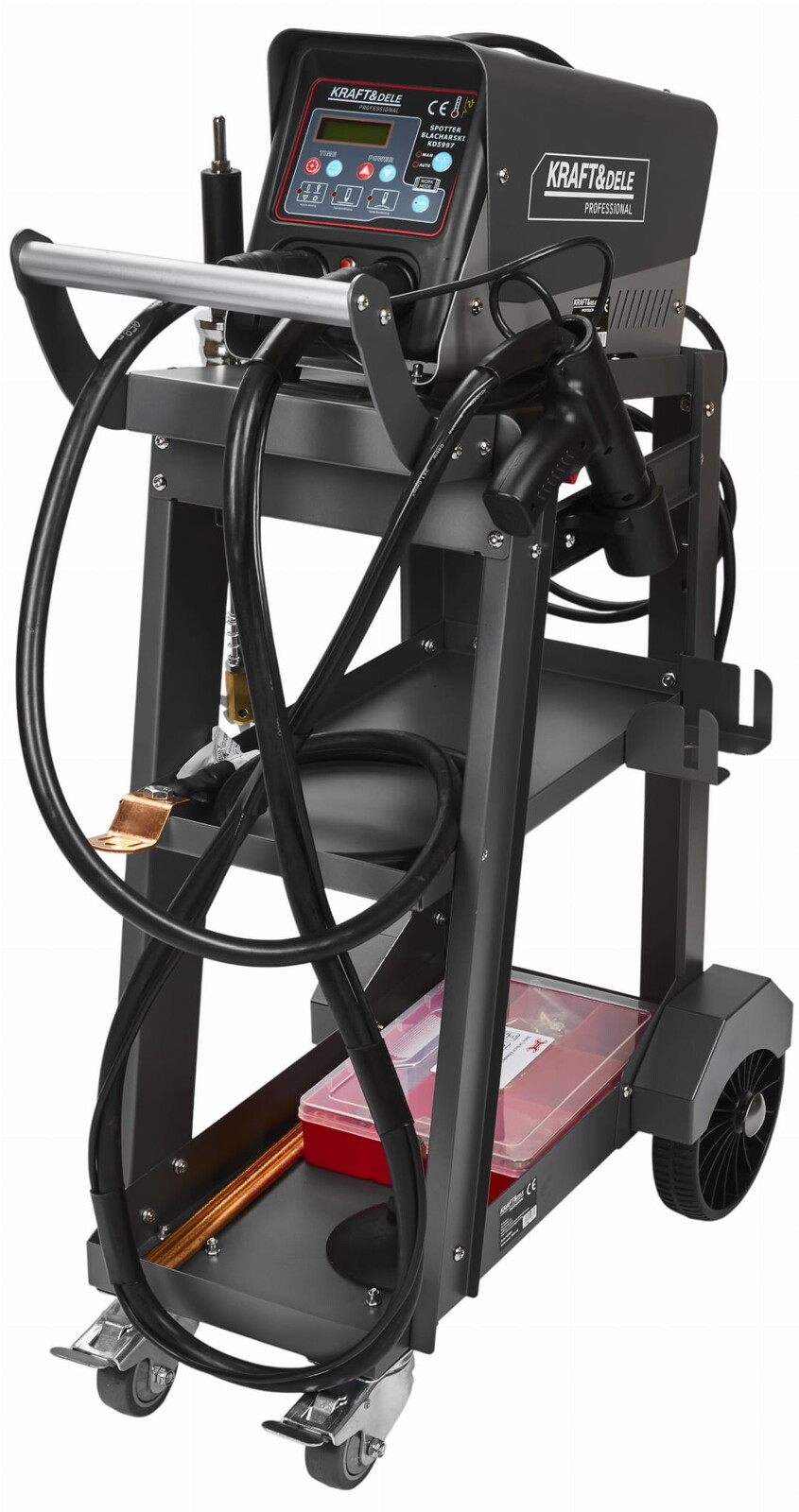 KRAFT&DELE Karosářský spotter s vozíkem + příslušenství KD5997_2K