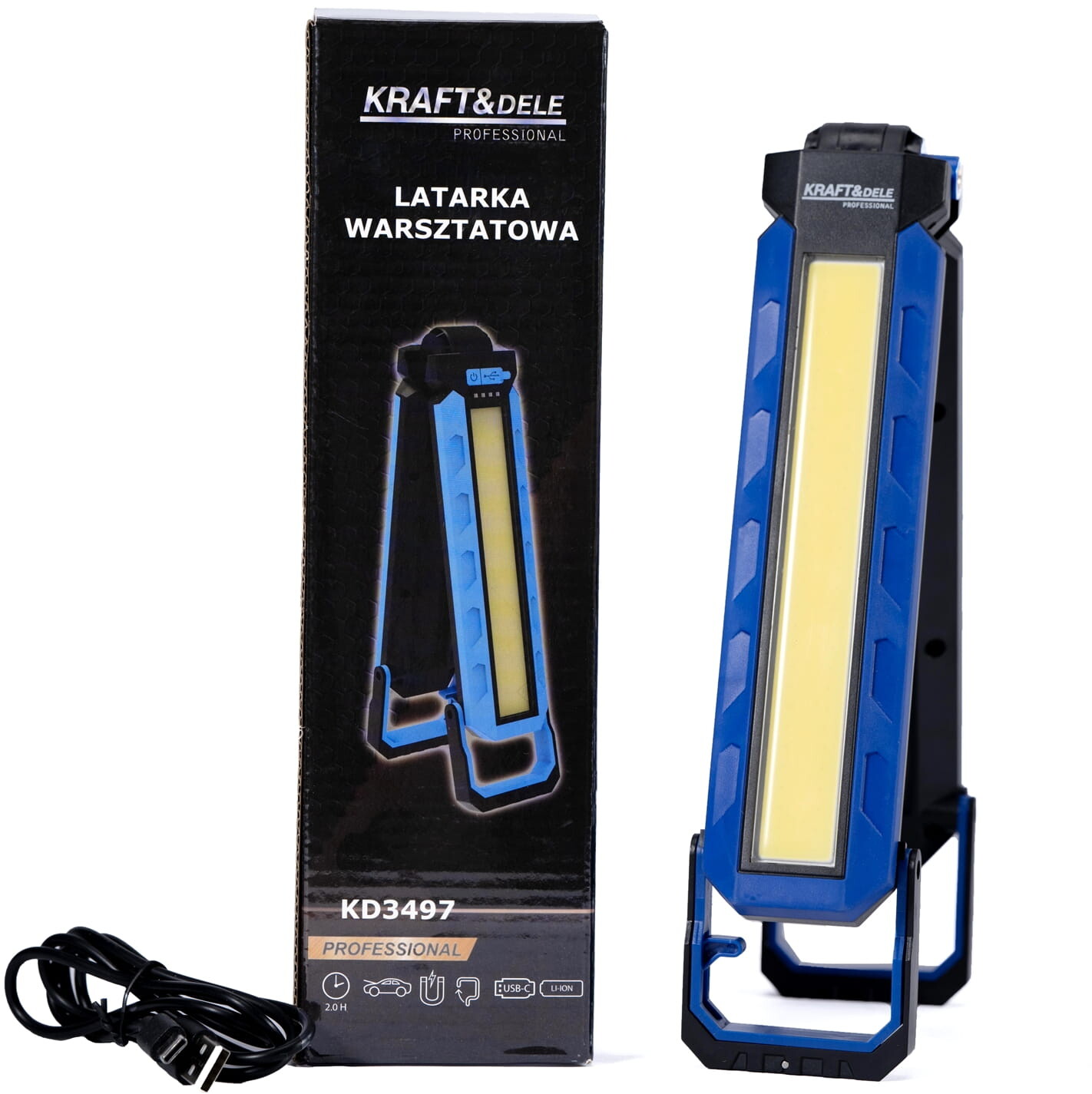 KRAFT&DELE LED svítilna do dílny s USB-C, 1100 lm, 4000 mAh KD3497
