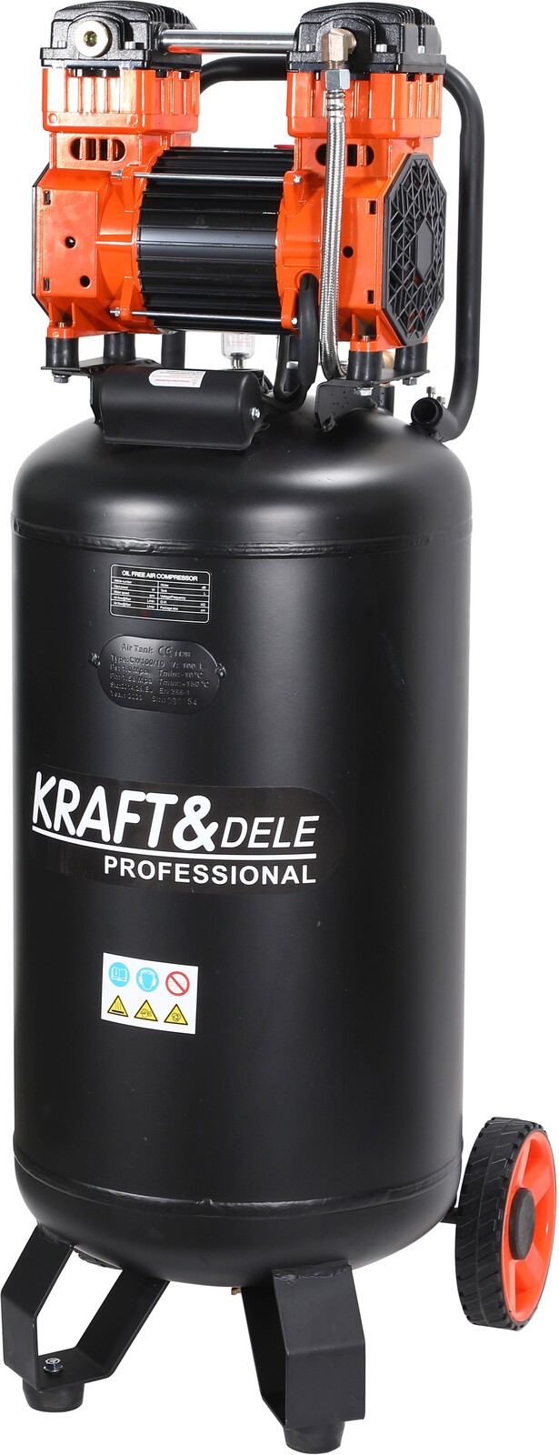 KRAFT&DELE Bezolejový kompresor 100 l, 3000 W KD1389