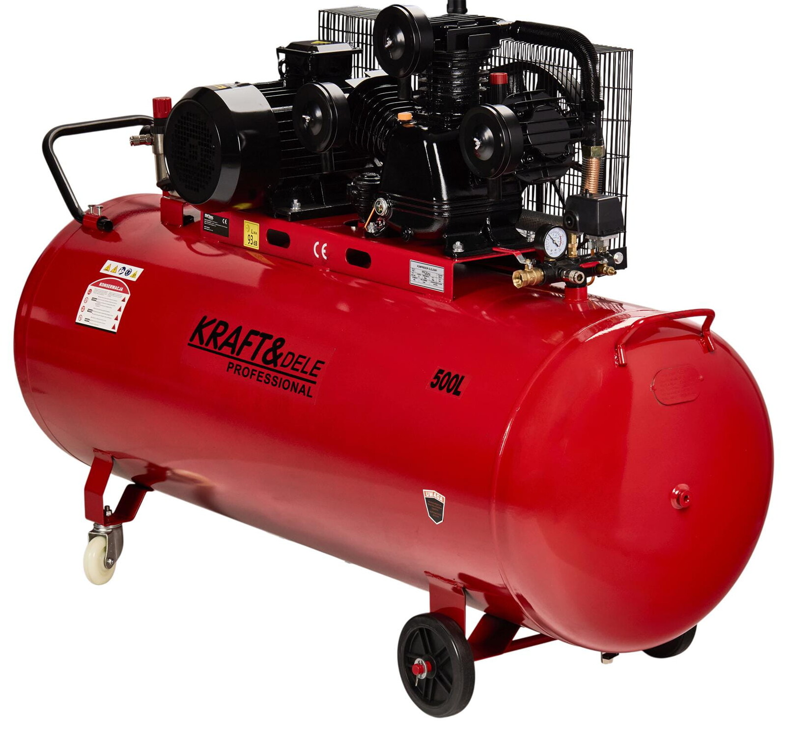 KRAFT&DELE Olejový kompresor 500 l / 3 písty / 400 V KD1413