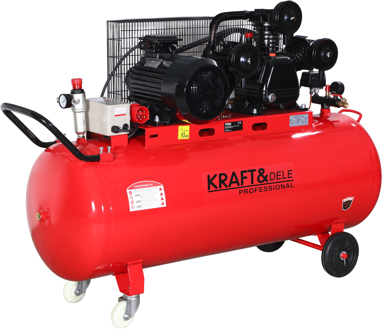 KRAFT&DELE Olejový kompresor 300 l, 400 V, 3 písty + odlučovač KD1411