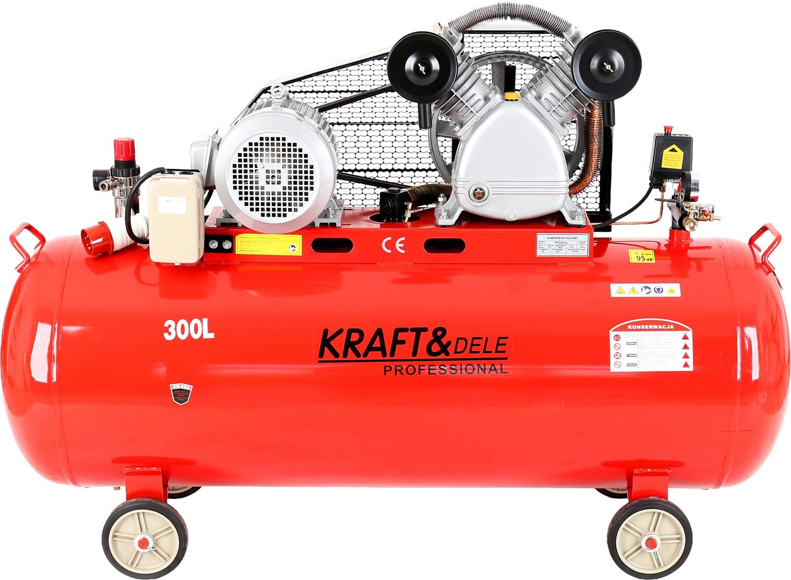 KRAFT&DELE Olejový kompresor 300 l, 400 V + odlučovač KD1410