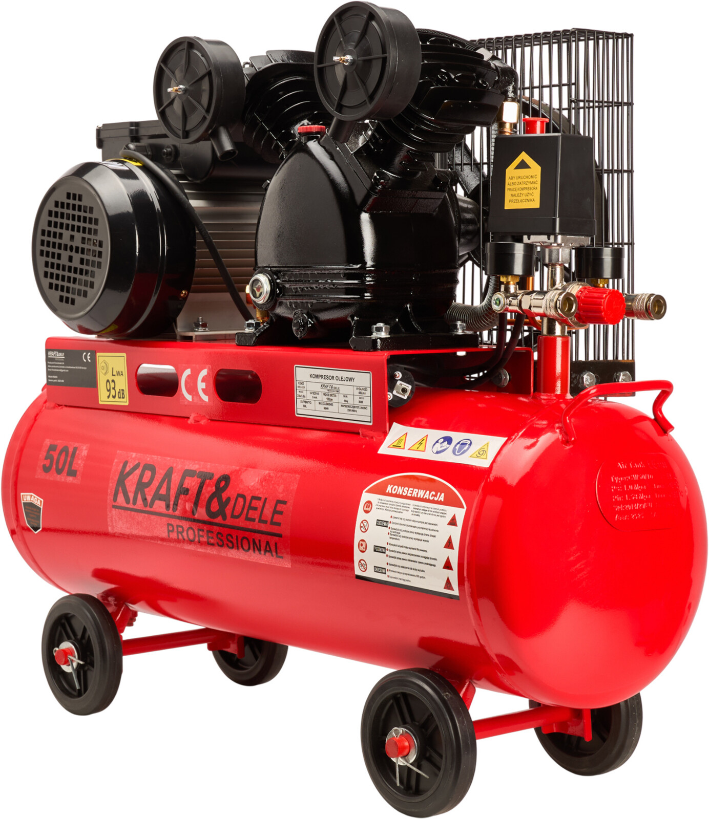 KRAFT&DELE Olejový kompresor 50 l, 2,8 kW, 480 l/min KD403