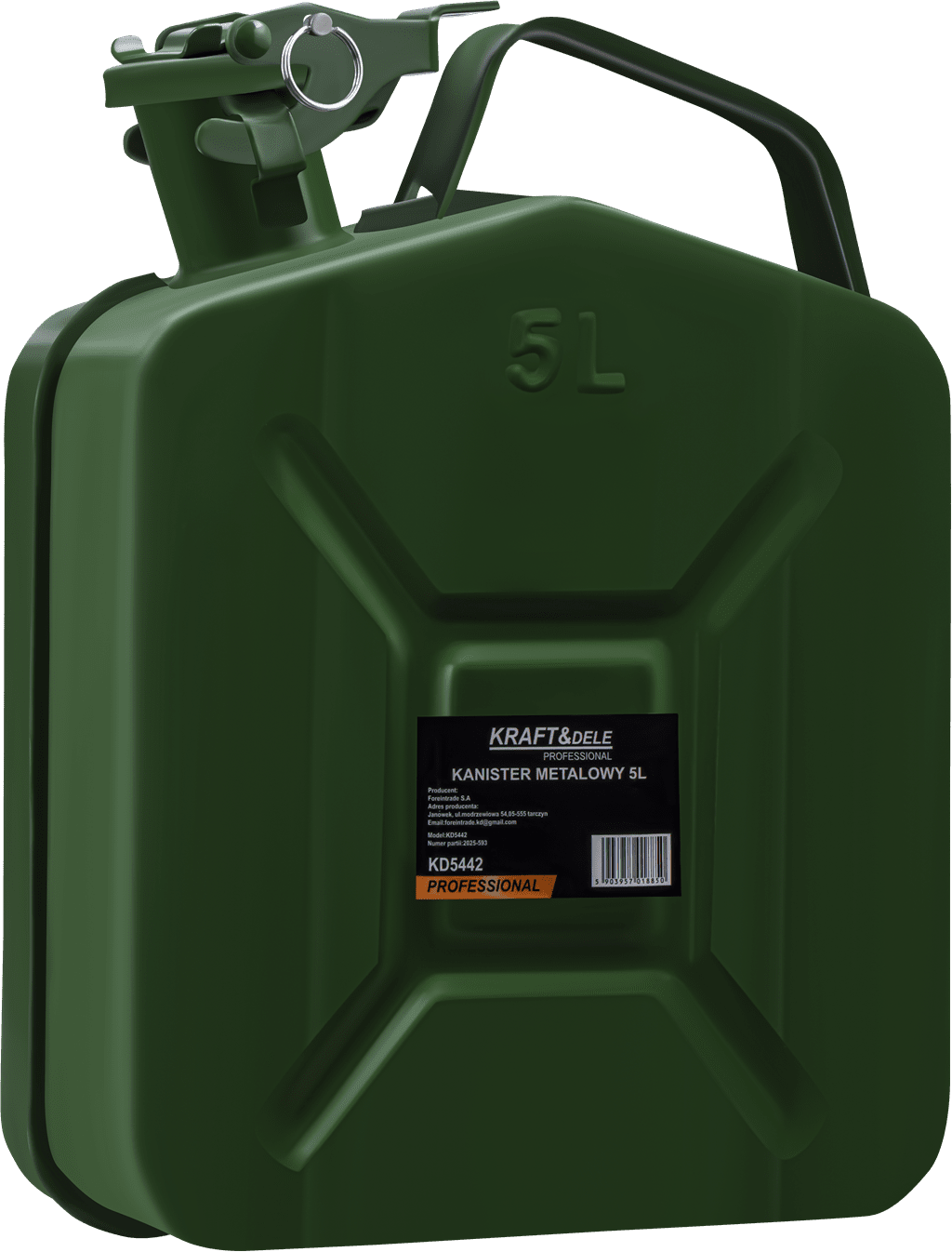 KRAFT&DELE Kovový kanystr 5 l KD5442