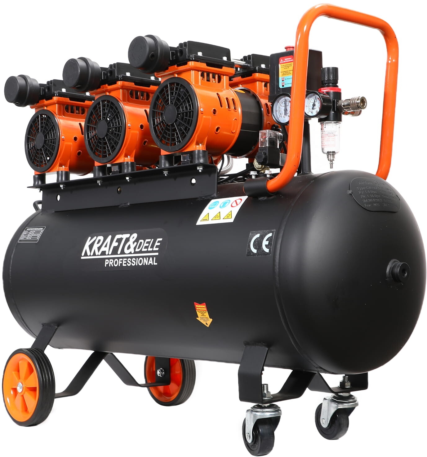 KRAFT&DELE Bezolejový kompresor 100 l, 580 l/min, 6 kW KD1394