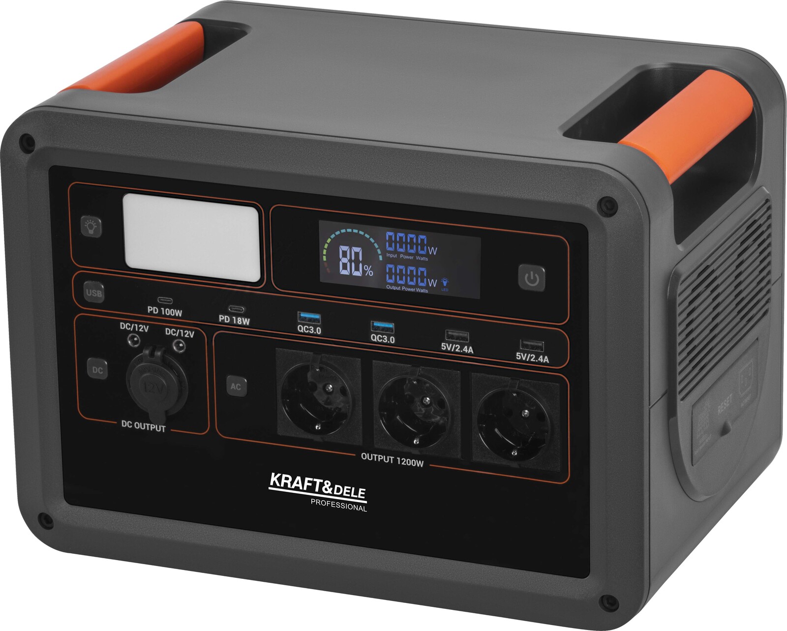 KRAFT&DELE Přenosná napájecí stanice 1152 Wh / 25,6 V KD5532