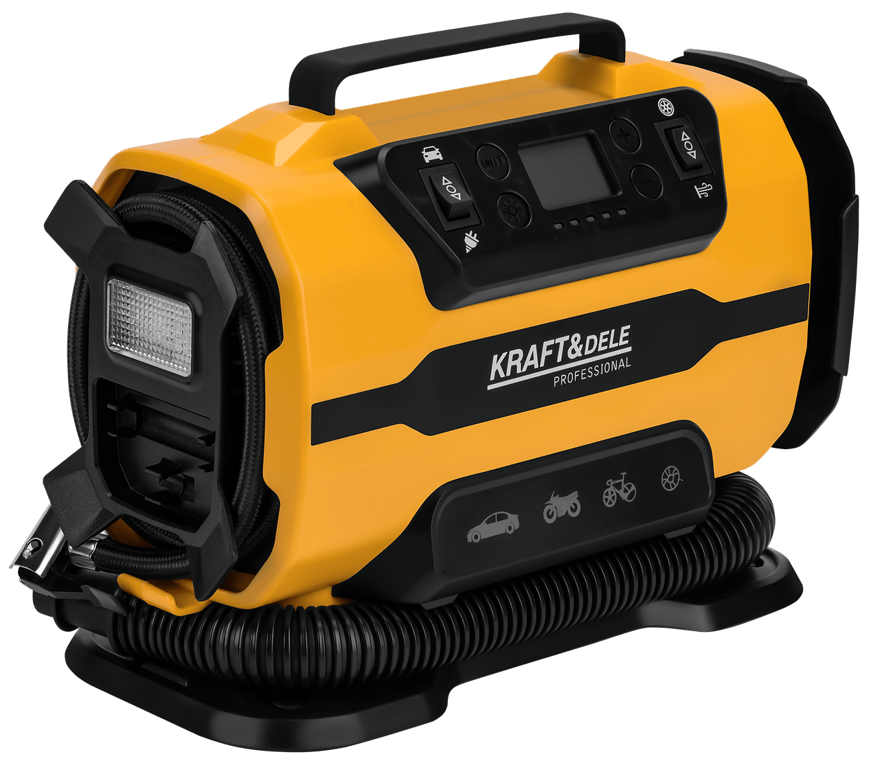 KRAFT&DELE Autokompresor s funkcí svítilny 12/230 V KD3441