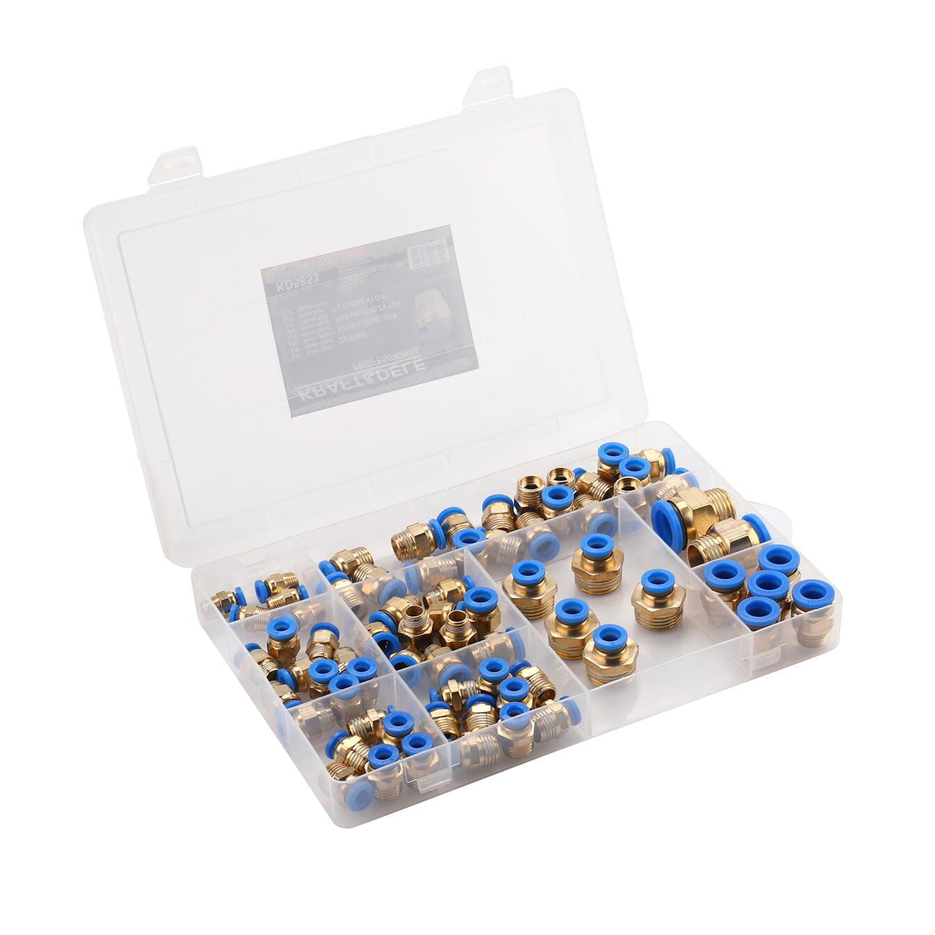 KRAFT&DELE Pneumatické rychlospojky, 72 ks KD5853
