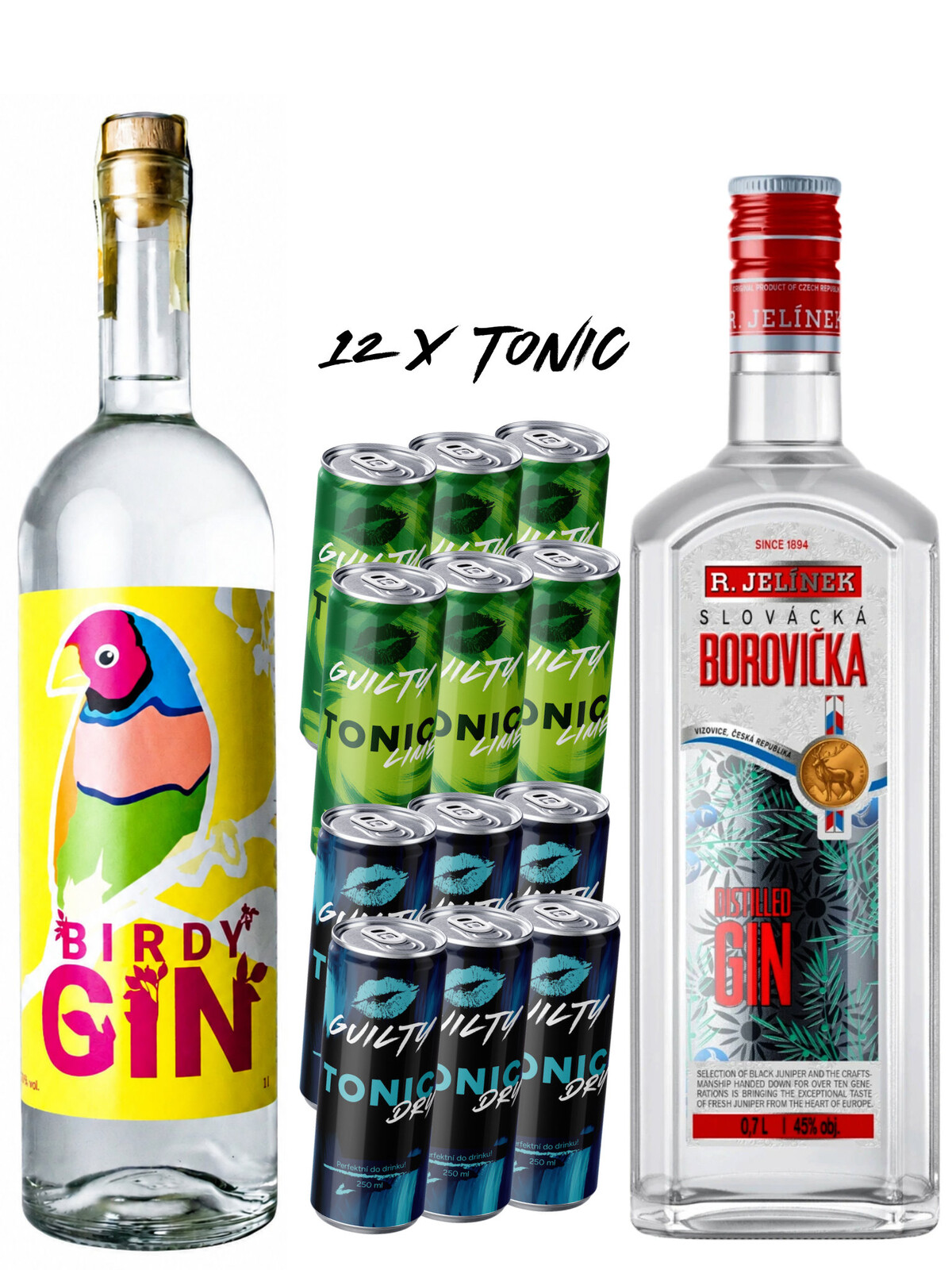 Lihovarek.cz Bottle Battle #22 Tōsh Birdy vs. Slovácká Borovička + 12x GUILTY Tonic