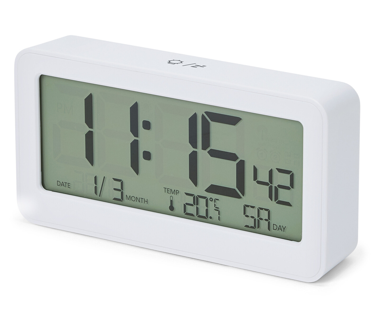 Tchibo - Rádiový LCD budík - barva: bílá