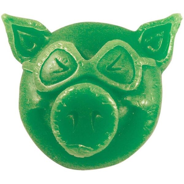 Sk8 Vosk Pig Wheels Pig Head Wax - Zelená - Univerzální