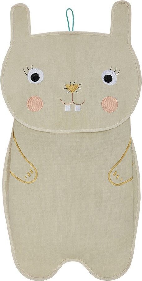 Krémový látkový závěsný organizér 40x1x82 cm Darling Rabbit – OYOY Mini