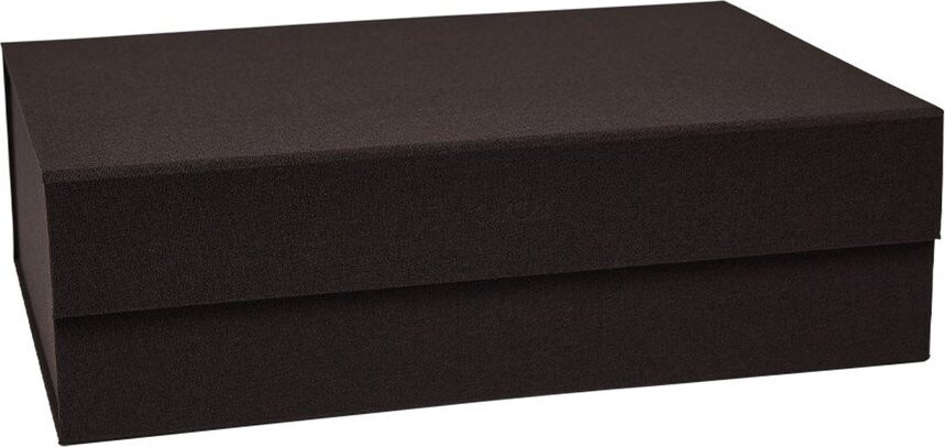 Tmavě hnědý kartonový úložný box s víkem 45x33x15 cm Hako – OYOY Living Design