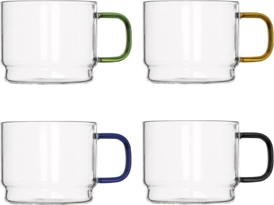 Skleněné hrnky v sadě 4 ks 350 ml Bridge – Brandani