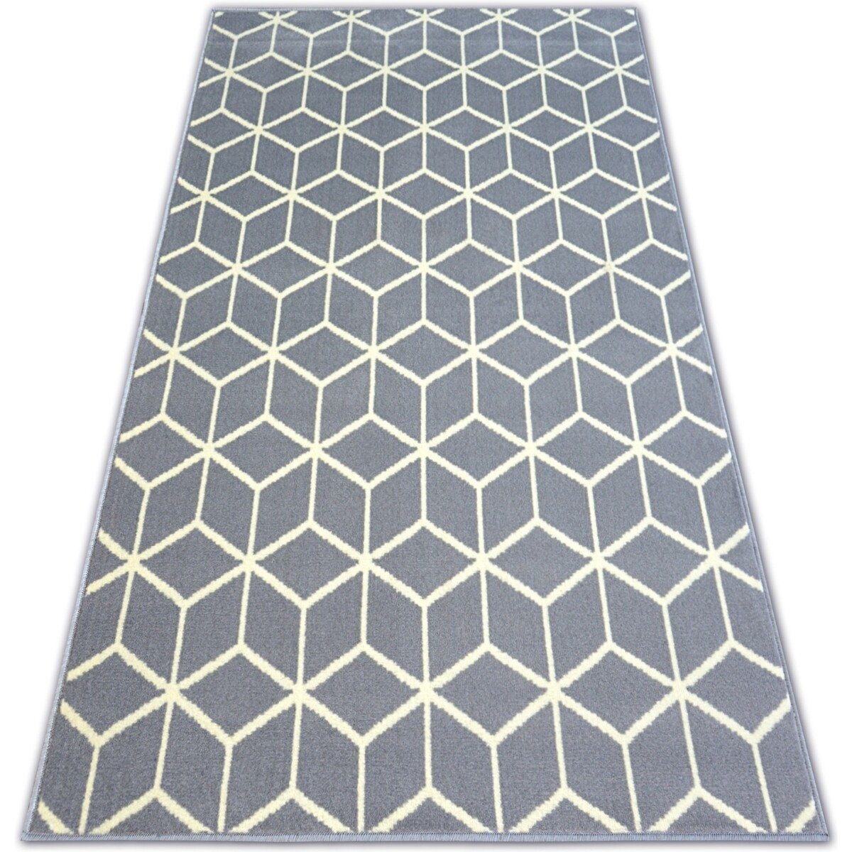 Rugsx  Koberec BCF BASE CUBE 3956 čtverce šedá 185x270 cm  Šedá