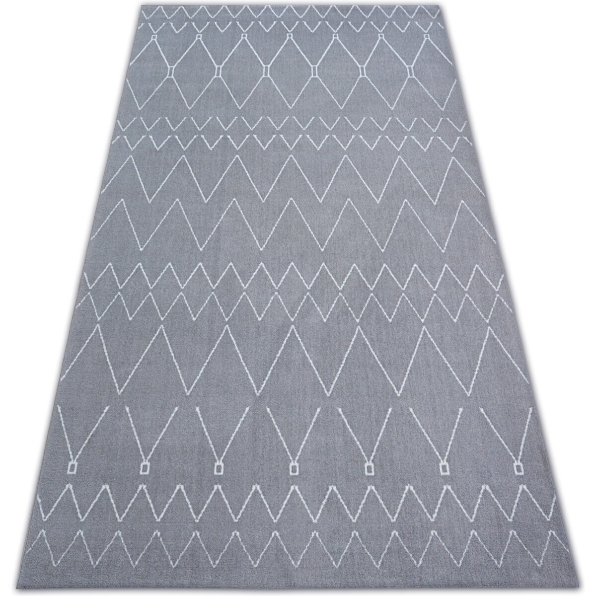 Rugsx  Koberec SENSE Micro 81249 CIKCAK ETHNO stříbrný 80x150 cm  Bílá
