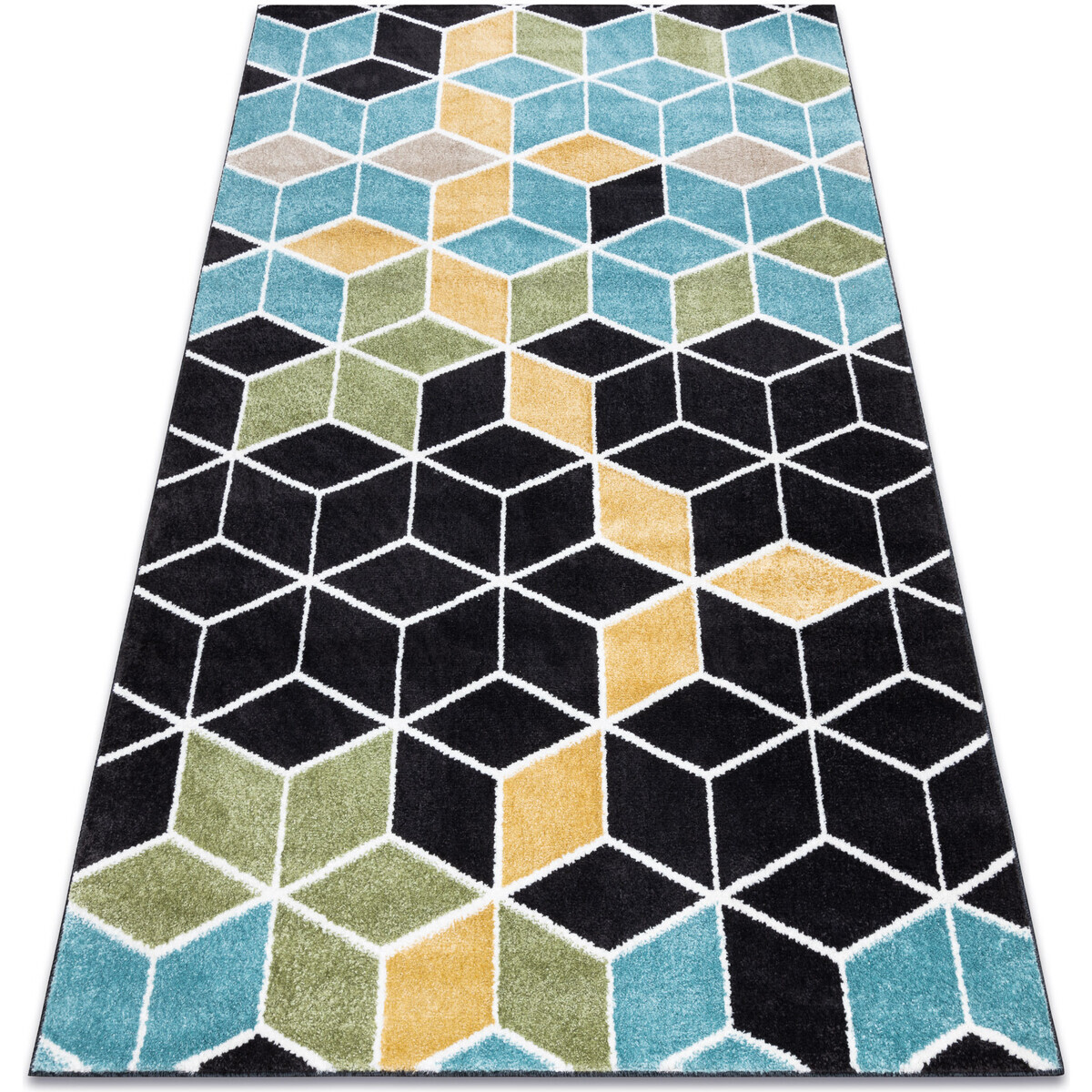 Rugsx  Koberec POLI 9139A krychle 3D černý / 160x220 cm  Černá
