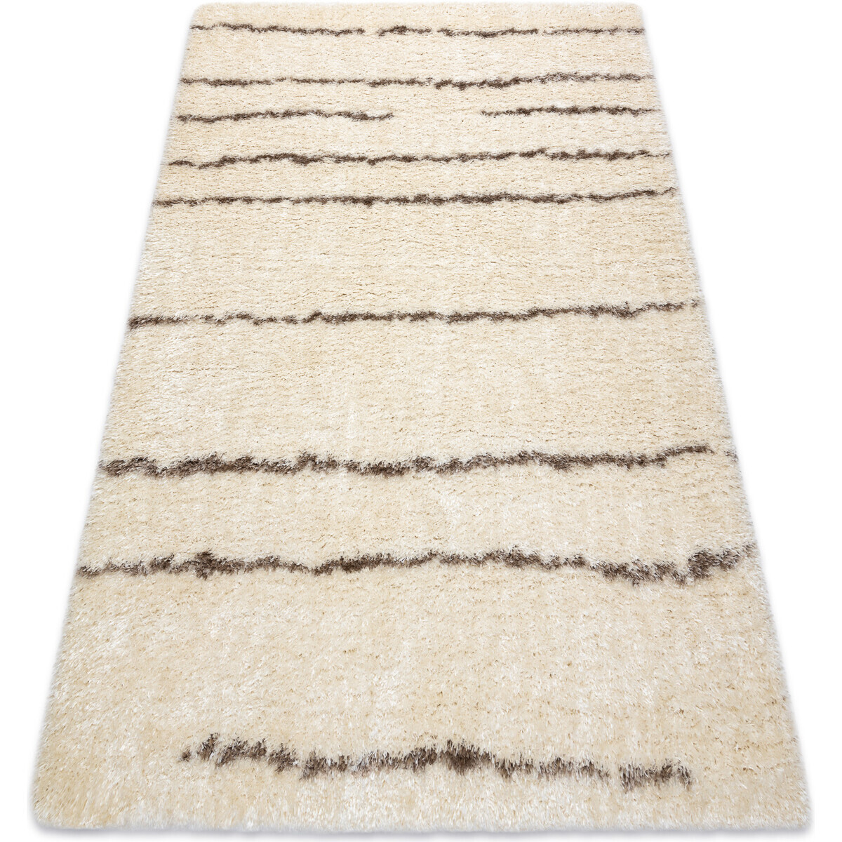 Rugsx  Koberec FLUFFY 2371 shaggy pruhy - krém 200x290 cm  Béžová