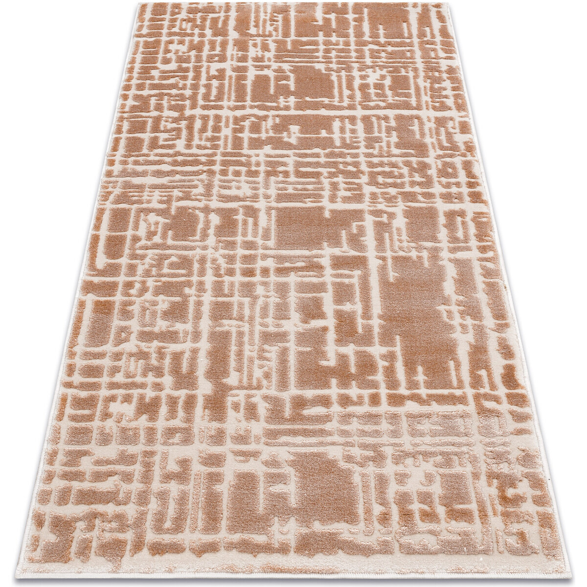 Rugsx  Koberec AKRYL VALS 3236 Abstrakce měděný / 70x140 cm  Červená