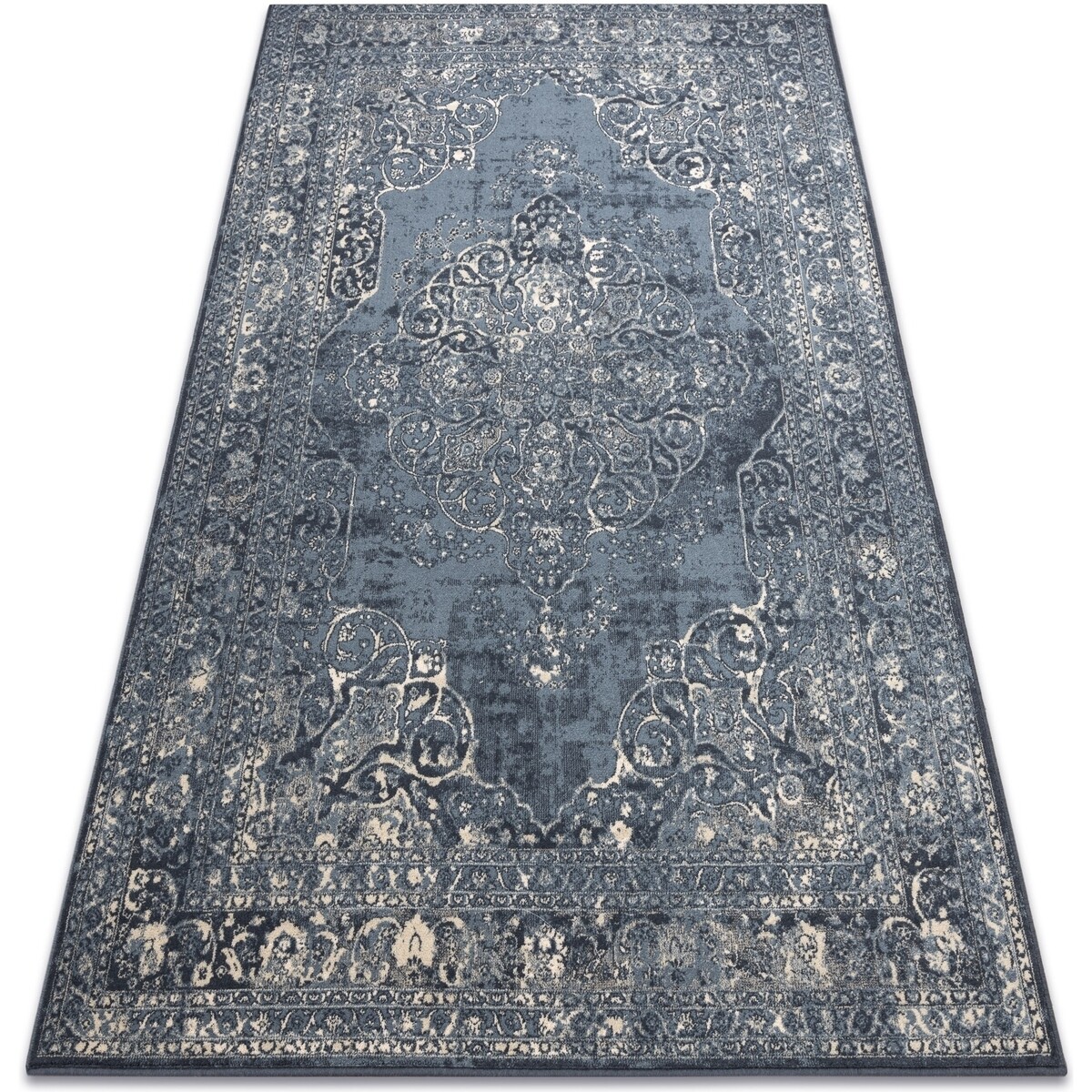 Rugsx  Koberec Vlna NAIN Růžice vintage 7599/50911 tmav 200x300 cm  Modrá