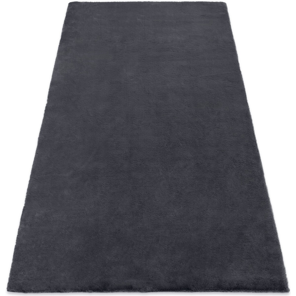 Rugsx  Koberec BUNNY antracit, imitace králíčí kožeŠ160x220 cm  Černá