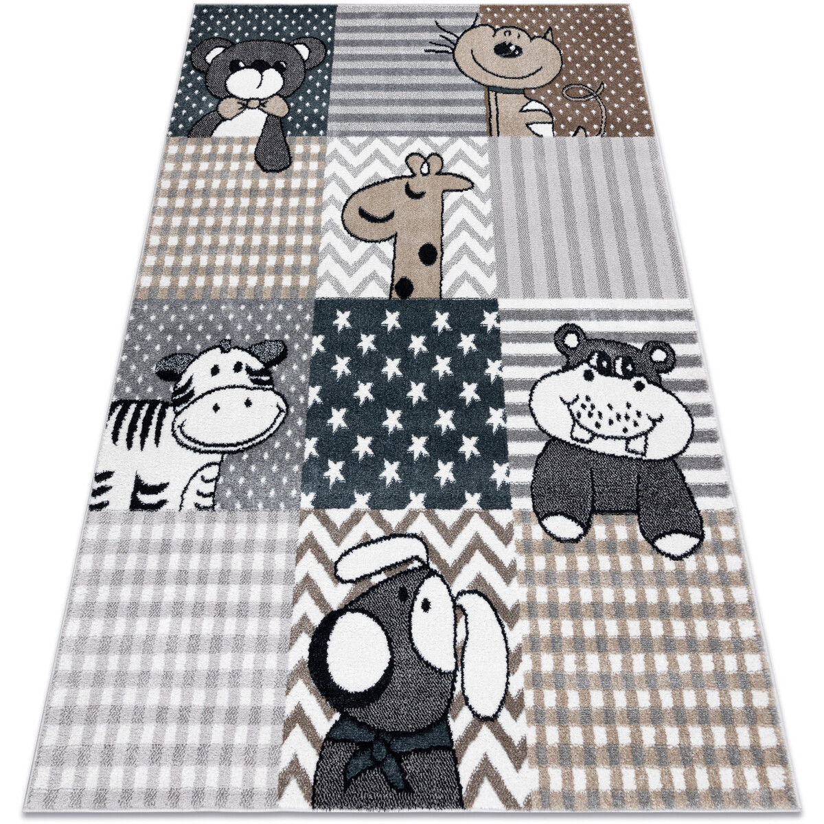 Rugsx  Koberec FUN Pets pro děti, zvířata šedá 120x170 cm  Šedá