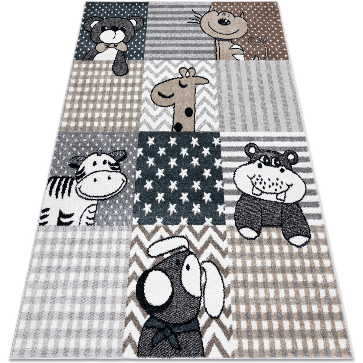 Rugsx  Koberec FUN Pets pro děti, zvířata šedá 180x270 cm  Šedá