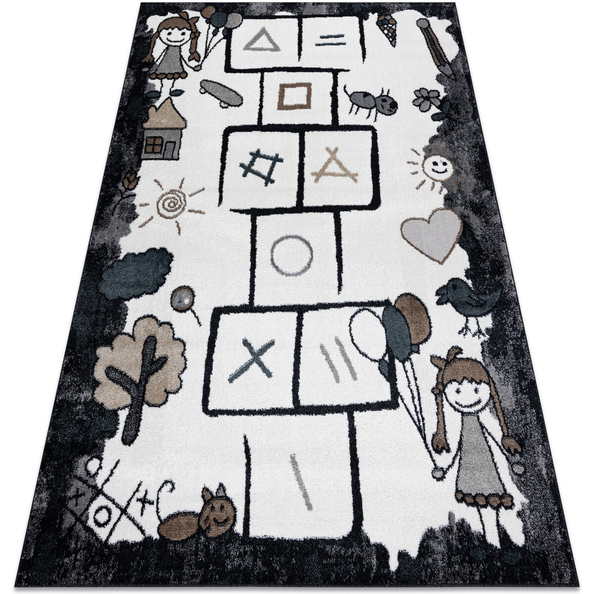 Rugsx  Koberec FUN Hop pro děti, zvířata černý 160x220 cm  Černá