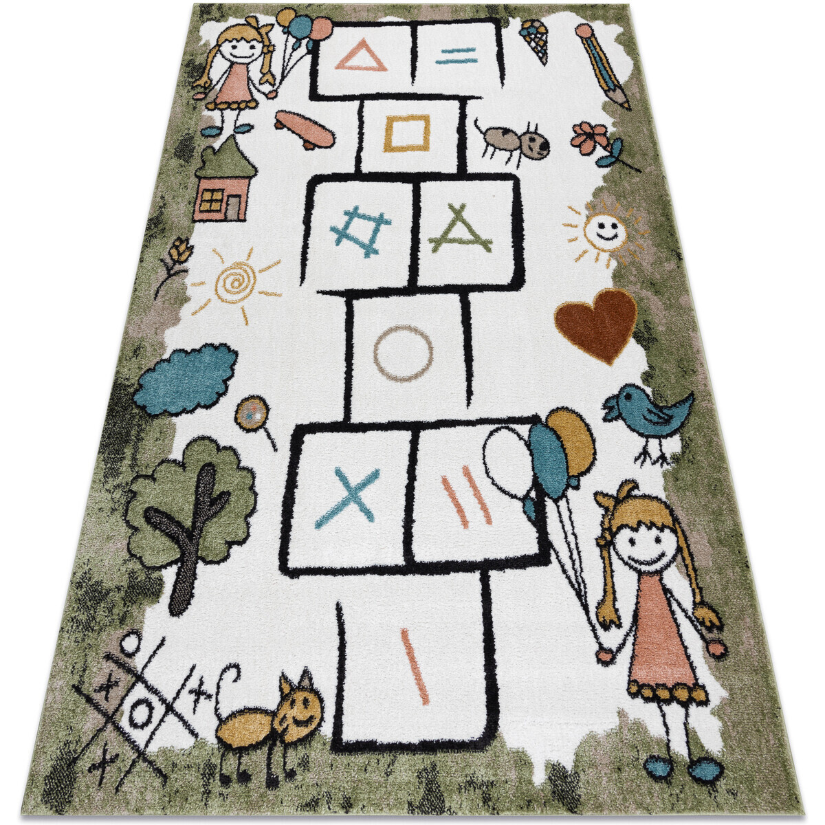 Rugsx  Koberec FUN Hop pro děti, zvířata zelená 180x270 cm  Zelená