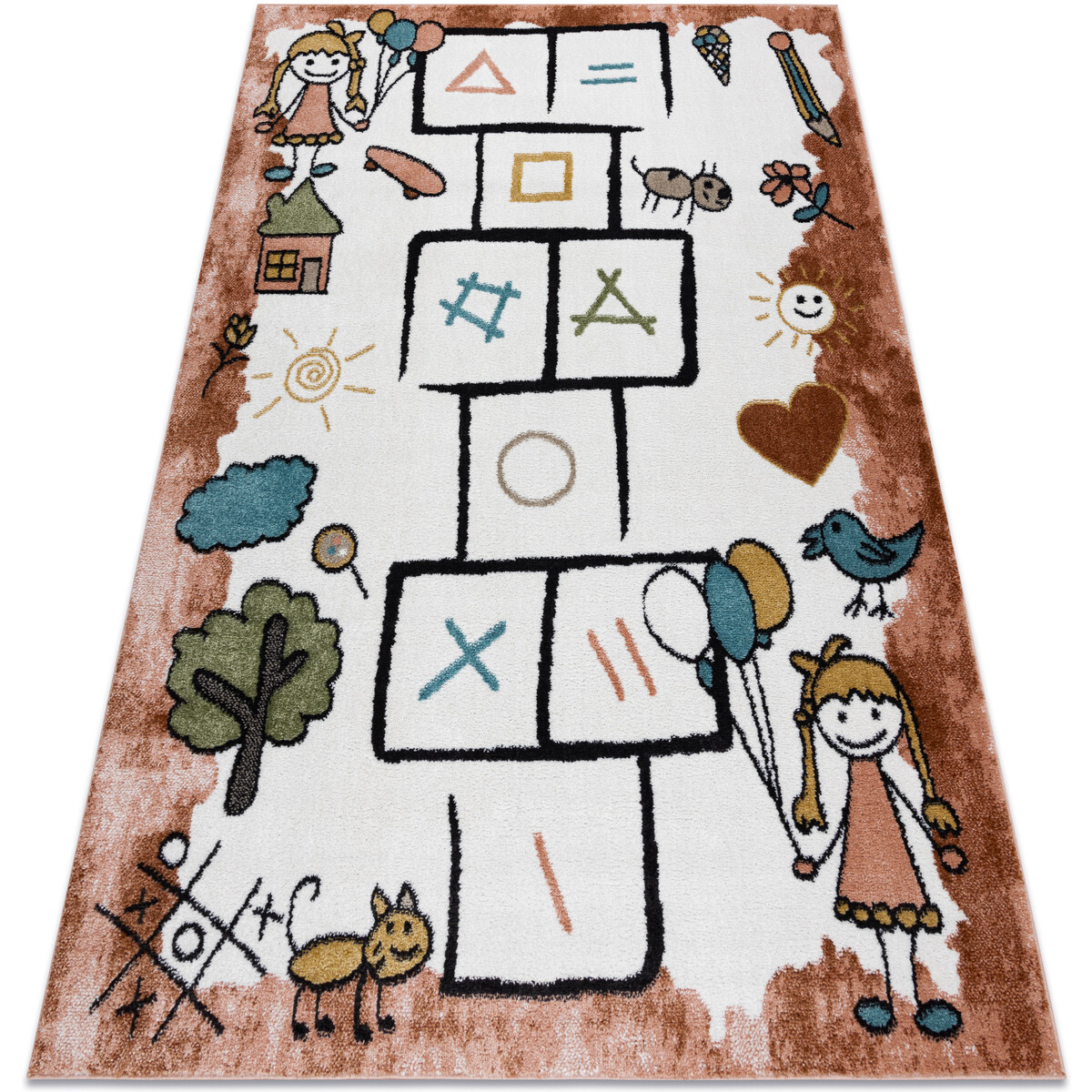 Rugsx  Koberec FUN Hop pro děti, zvířata růžový 140x190 cm  Růžová