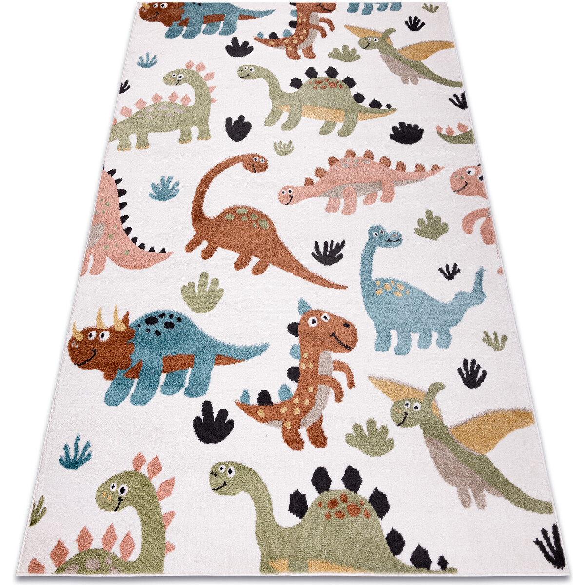 Rugsx  Koberec FUN Dino pro děti, dinosauři krém 140x190 cm  Béžová
