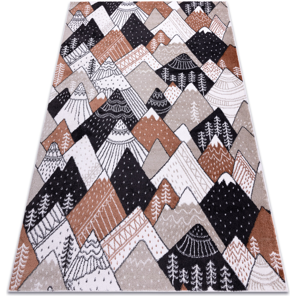 Rugsx  Koberec FUN Tops pro děti, hory, krém 120x170 cm  Béžová