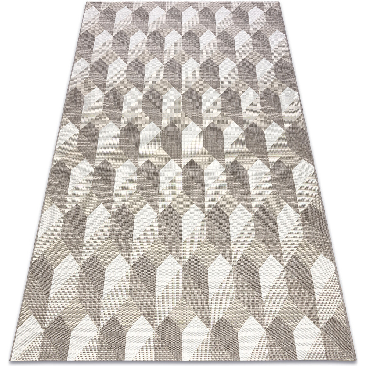 Rugsx  Koberec FLAT 48624/686 SISAL - 3d kostka 200x290 cm  Béžová