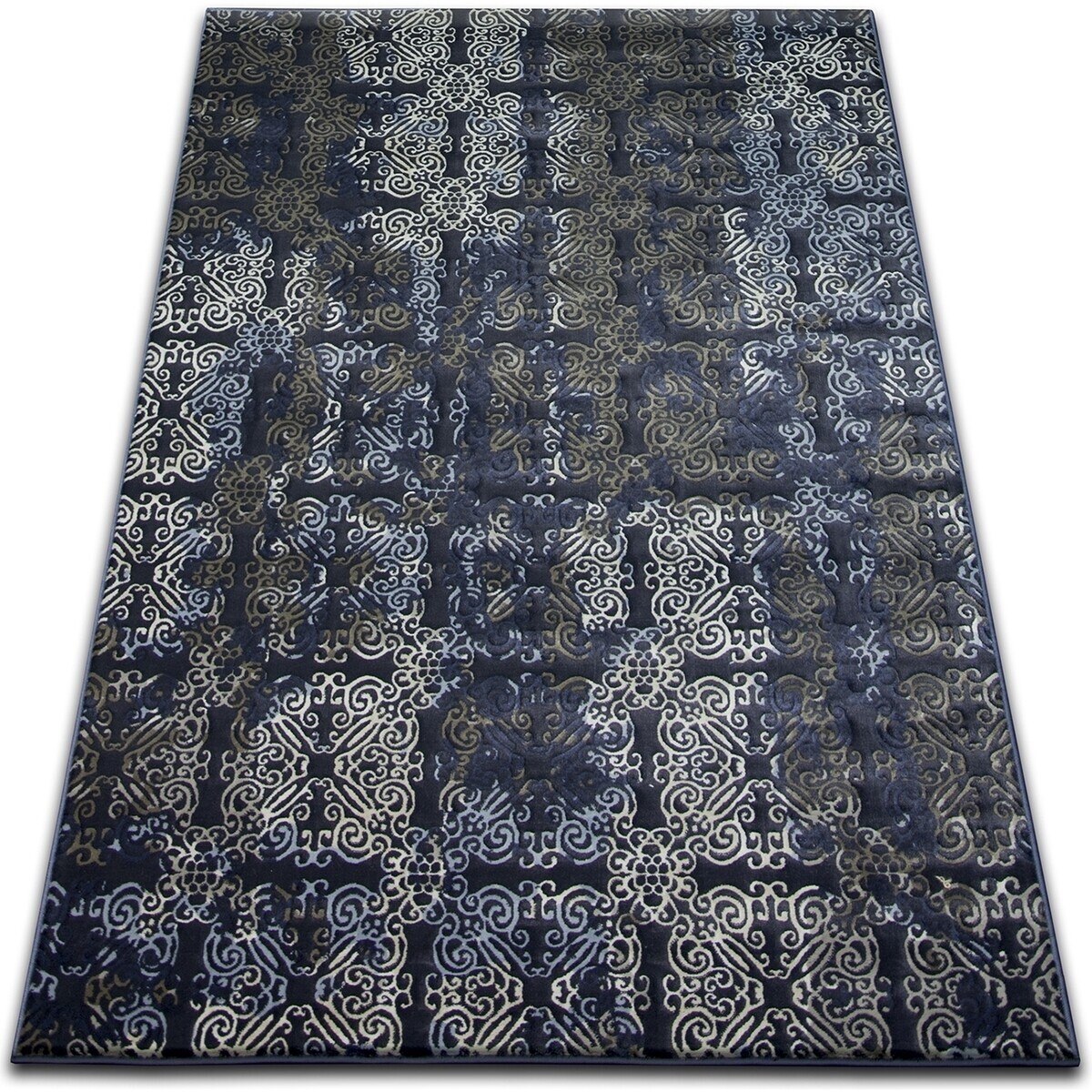 Rugsx  Koberec DROP JASMINE 453 Tmavě modrá 133x190 cm  Modrá
