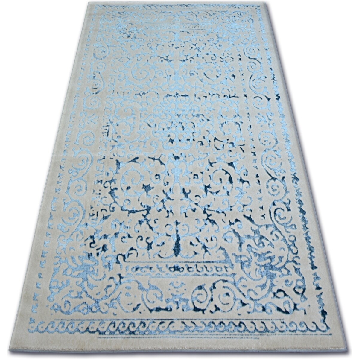 Rugsx  Koberec AKRYL MANYAS 0916 Šedá/Modrý 80x150 cm  Šedá