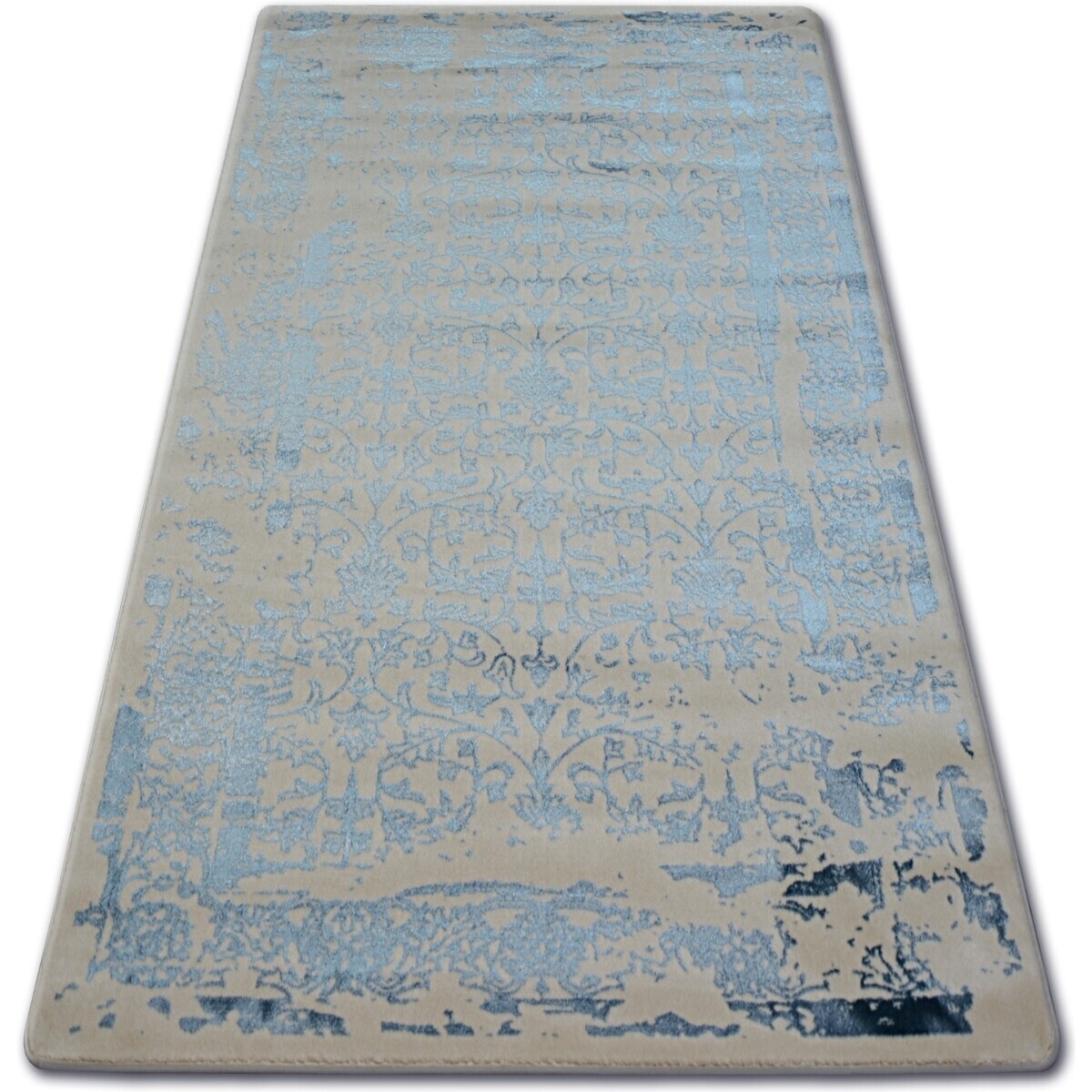 Rugsx  Koberec AKRYL MANYAS 0920 Slonová kost/Modrý 120x180 cm  Bílá