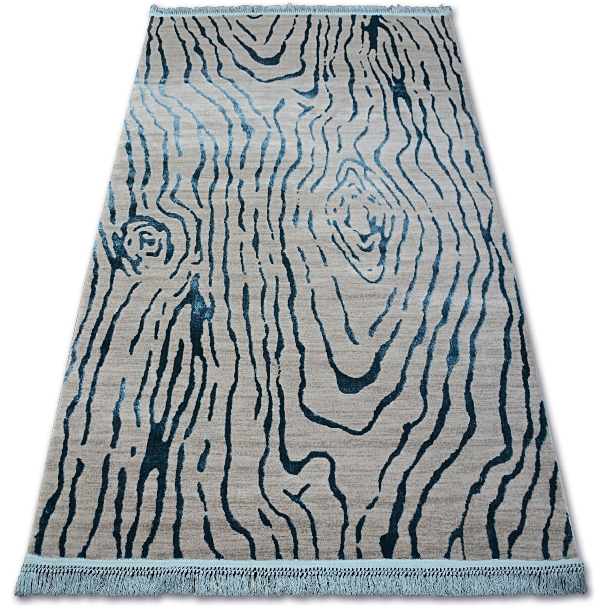 Rugsx  Koberec AKRYL MANYAS 195AA, střapce, šedá, modr 80x150 cm  Šedá