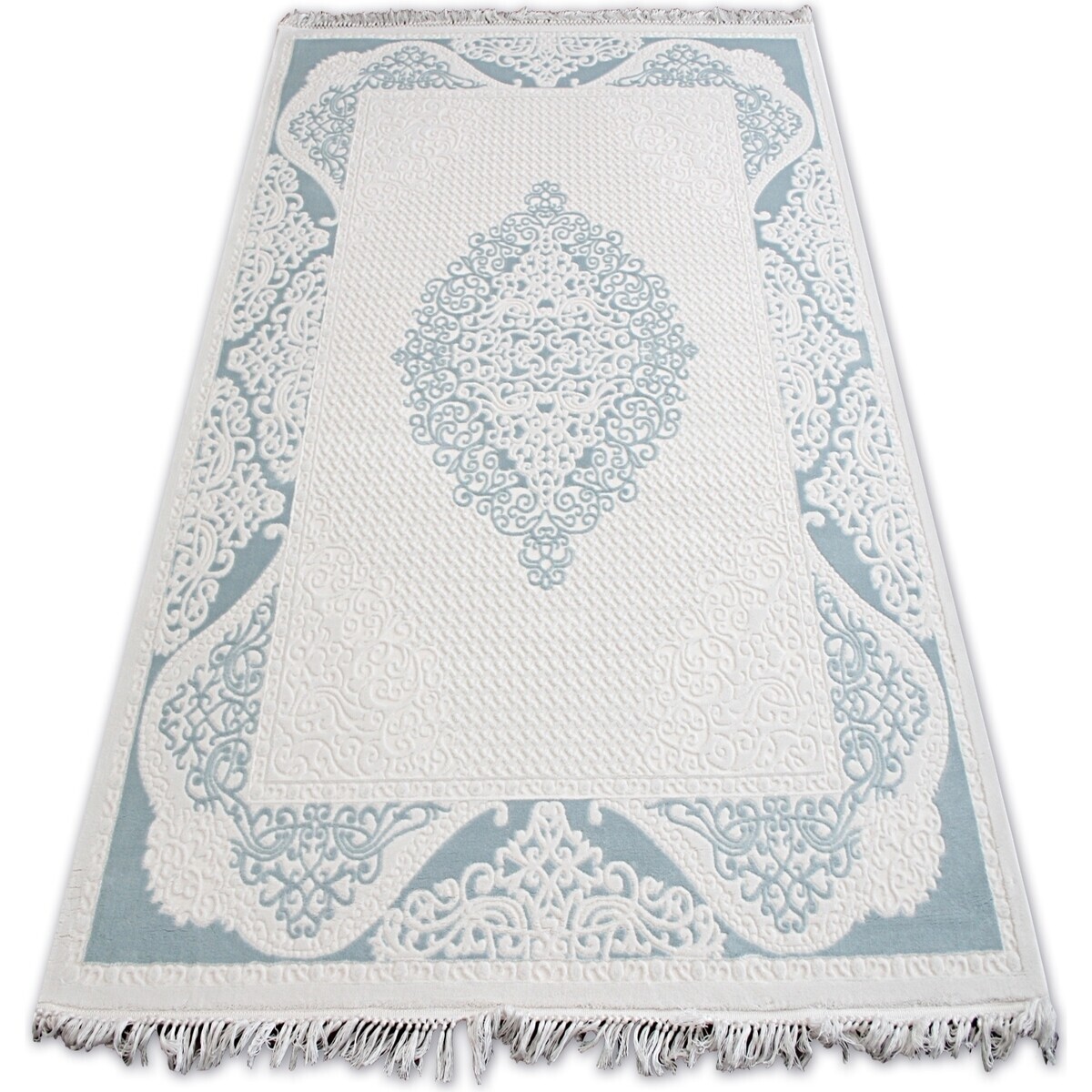 Rugsx  Koberec AKRYL MIRADA 5416, střapce, modrý 80x300 cm  Modrá