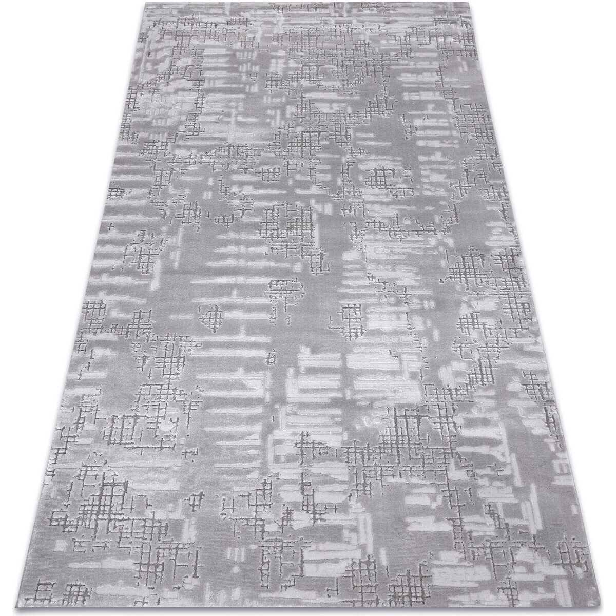 Rugsx  Koberec AKRYL DIZAYN 8840 světle šedá 80x300 cm  Šedá