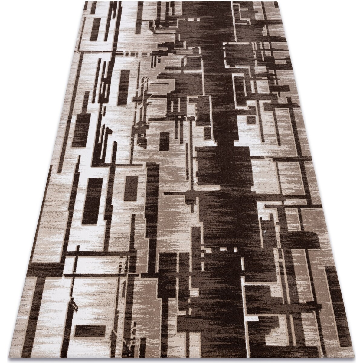 Rugsx  Koberec AKRYL USKUP Geometrický 9481 béžový 80x300 cm  Béžová