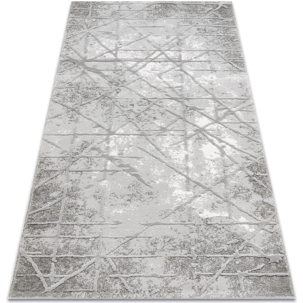 Rugsx  Koberec AKRYL VALS 3949 Abstrakce šedá 80x250 cm  Šedá