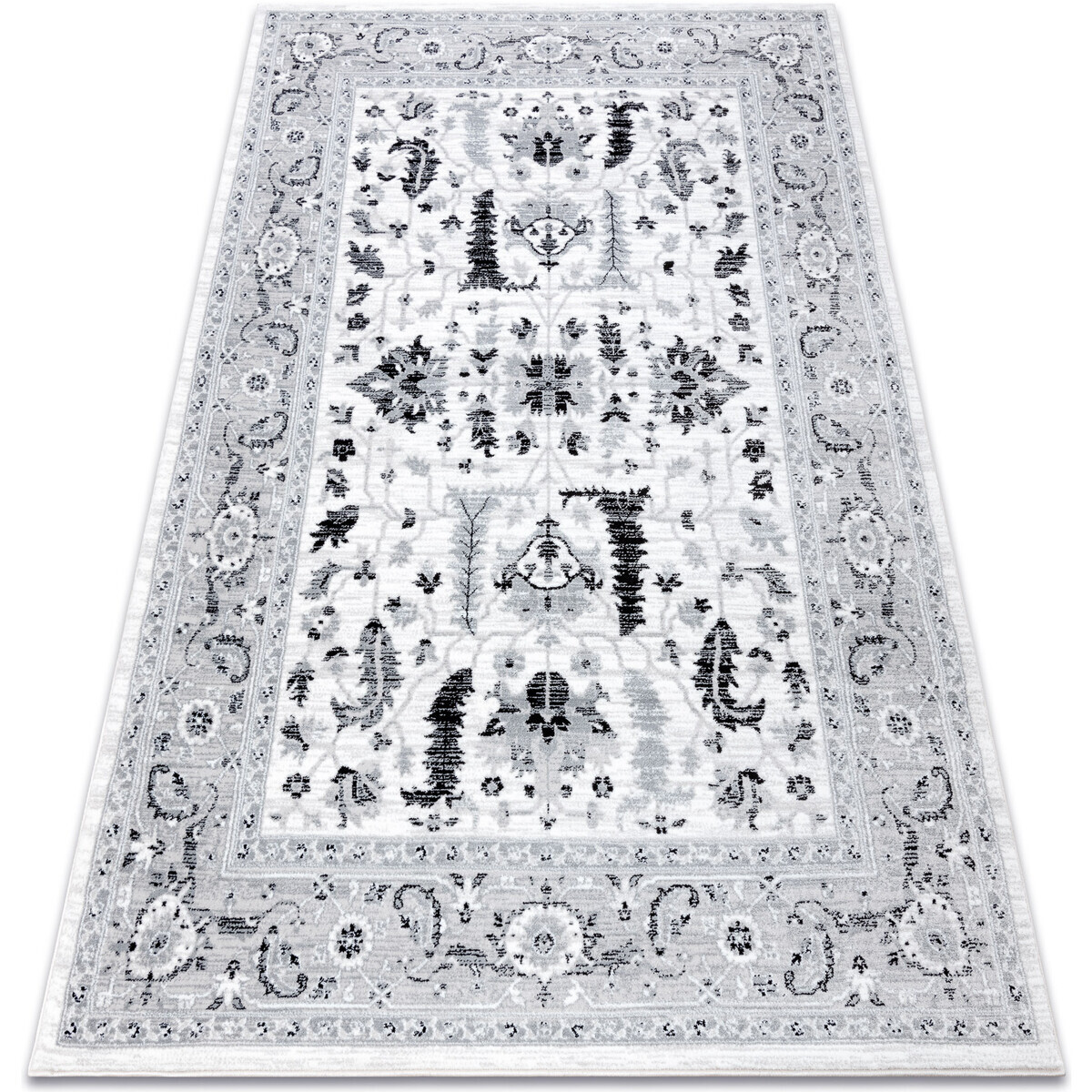 Rugsx  Koberec ARGENT - W7039 květiny šedá / 133x190 cm  Šedá