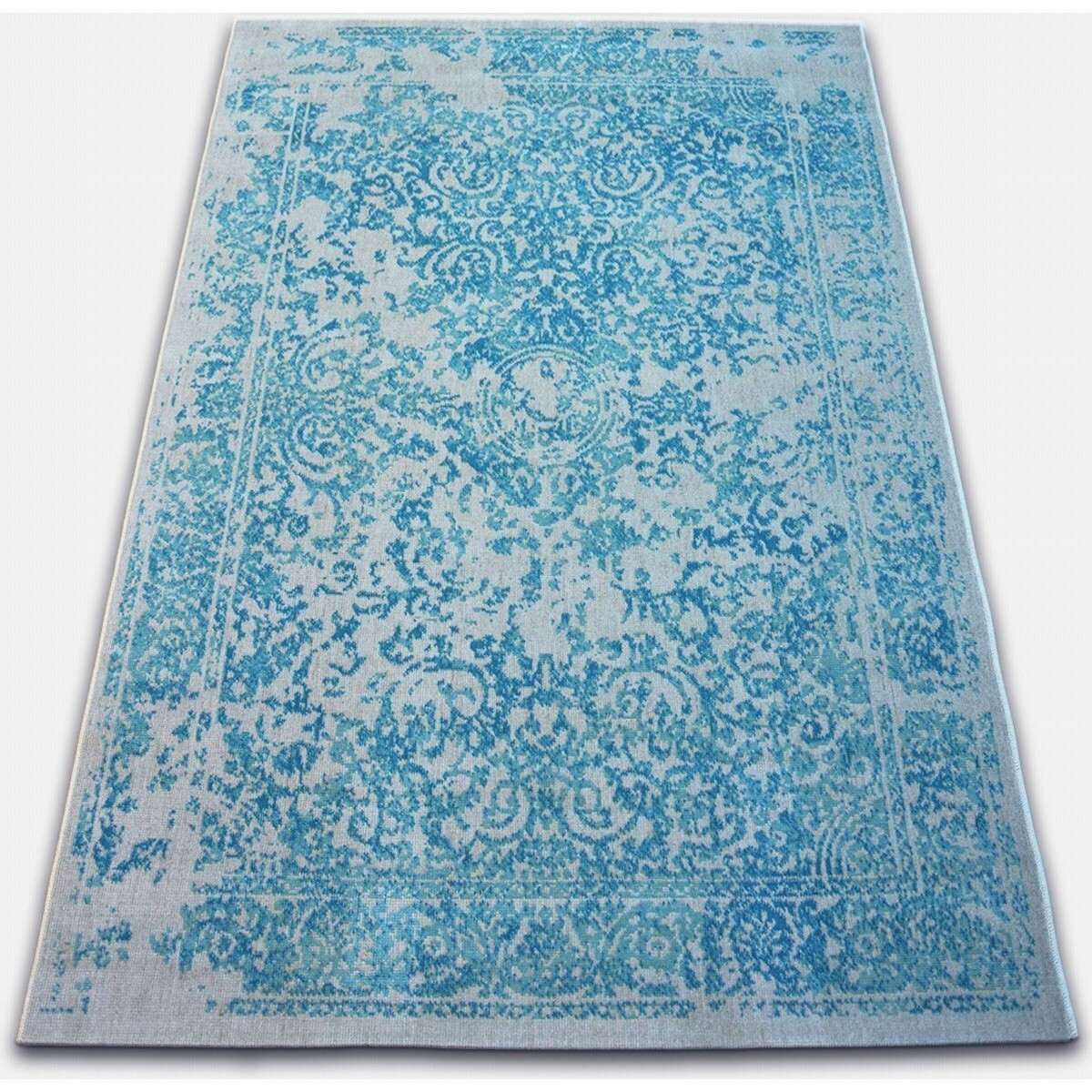 Rugsx  Koberec VINTAGE 22208/054 tyrkysový / krémový k 140x200 cm  Modrá