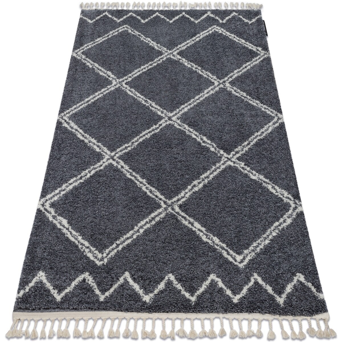 Rugsx  Koberec BERBER ASILA B5970, šedo bílý - 140x190 cm  Šedá