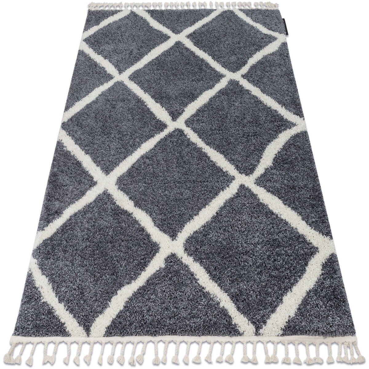 Rugsx  Koberec BERBER CROSS B5950, šedo bílý - 80x150 cm  Šedá