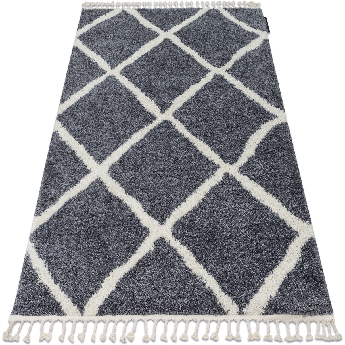 Rugsx  Koberec BERBER CROSS B5950, šedo bílý - 120x170 cm  Šedá