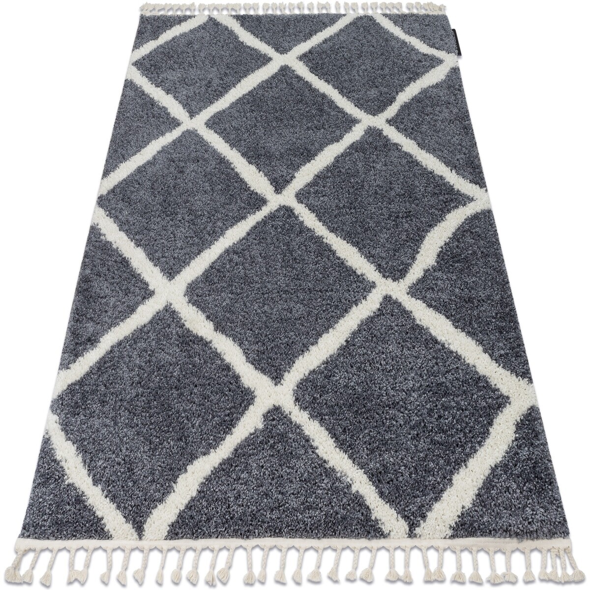 Rugsx  Koberec BERBER CROSS B5950, šedo bílý - 200x290 cm  Šedá
