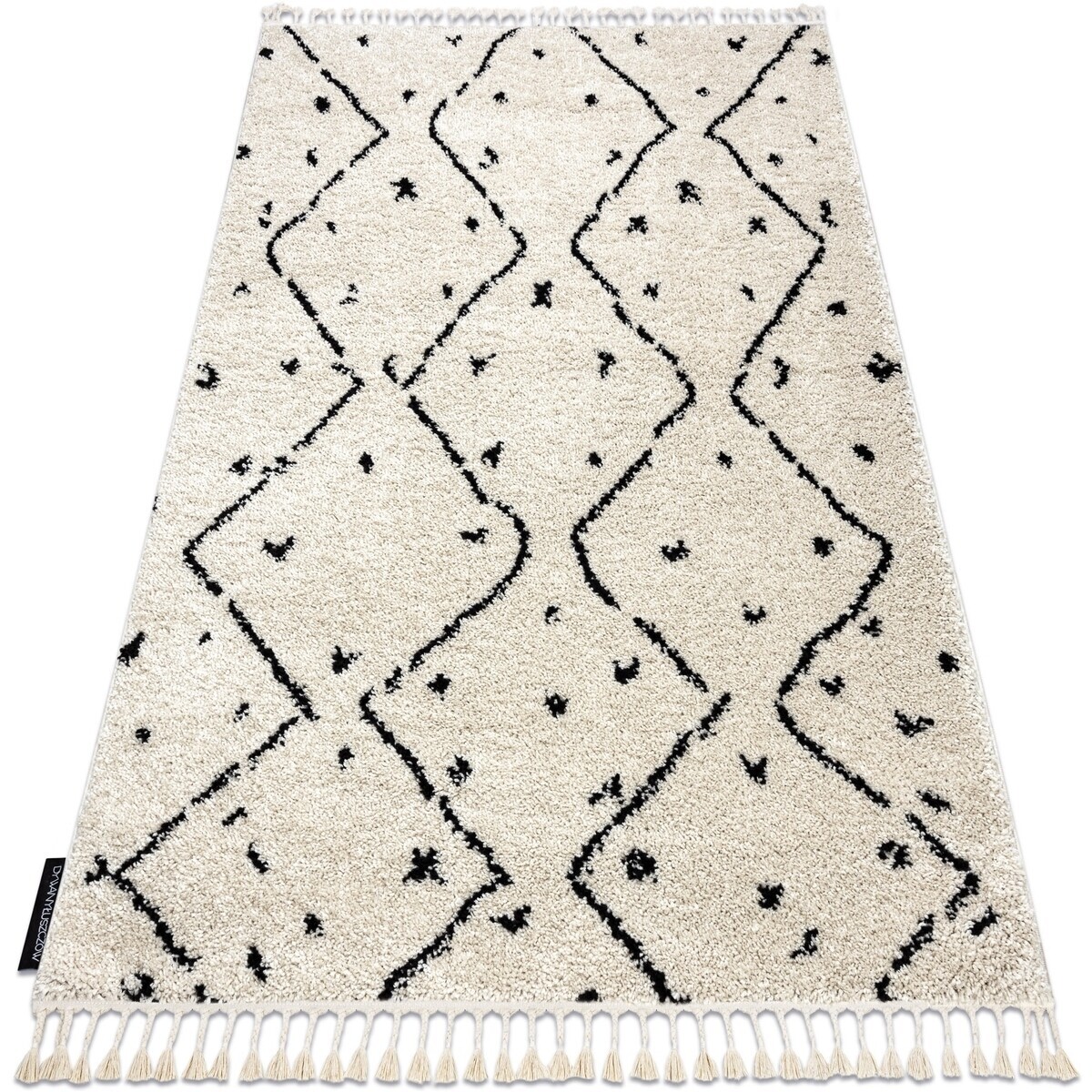 Rugsx  Koberec TETUAN B751, krémový - střapce, vzor 120x170 cm  Béžová